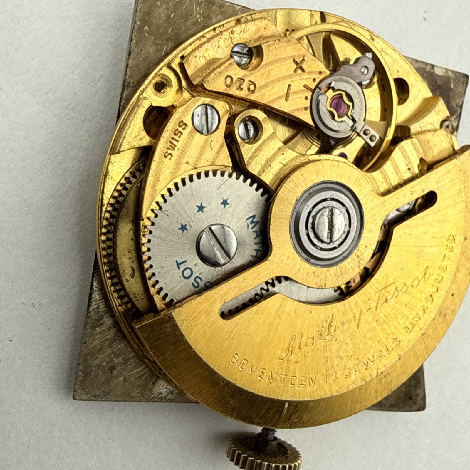 Mathey-Tissot cal. 717 Swiss automatic watch movement – date at 4:30 For Repair