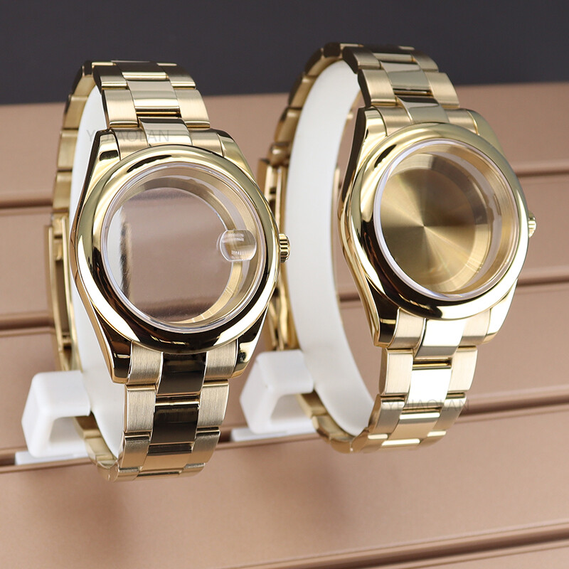 36mm/39mm Watch Case+Oyster Strap Sliding lock buckle Sapphire For Nh35 4R35 36