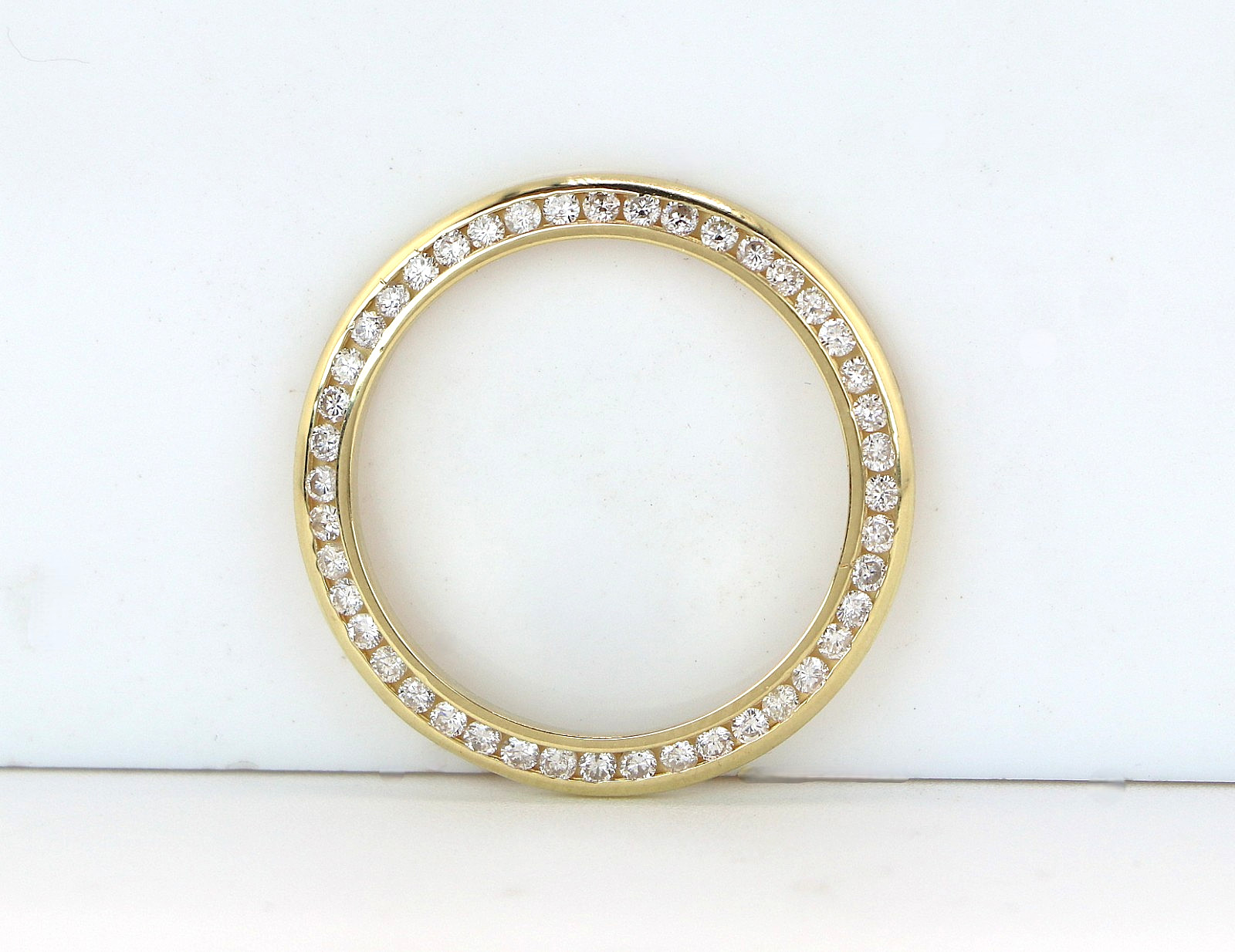 Aftermarket Rolex DateJust 26mm 18K Yellow Gold Channel Set Diamond Watch Bezel