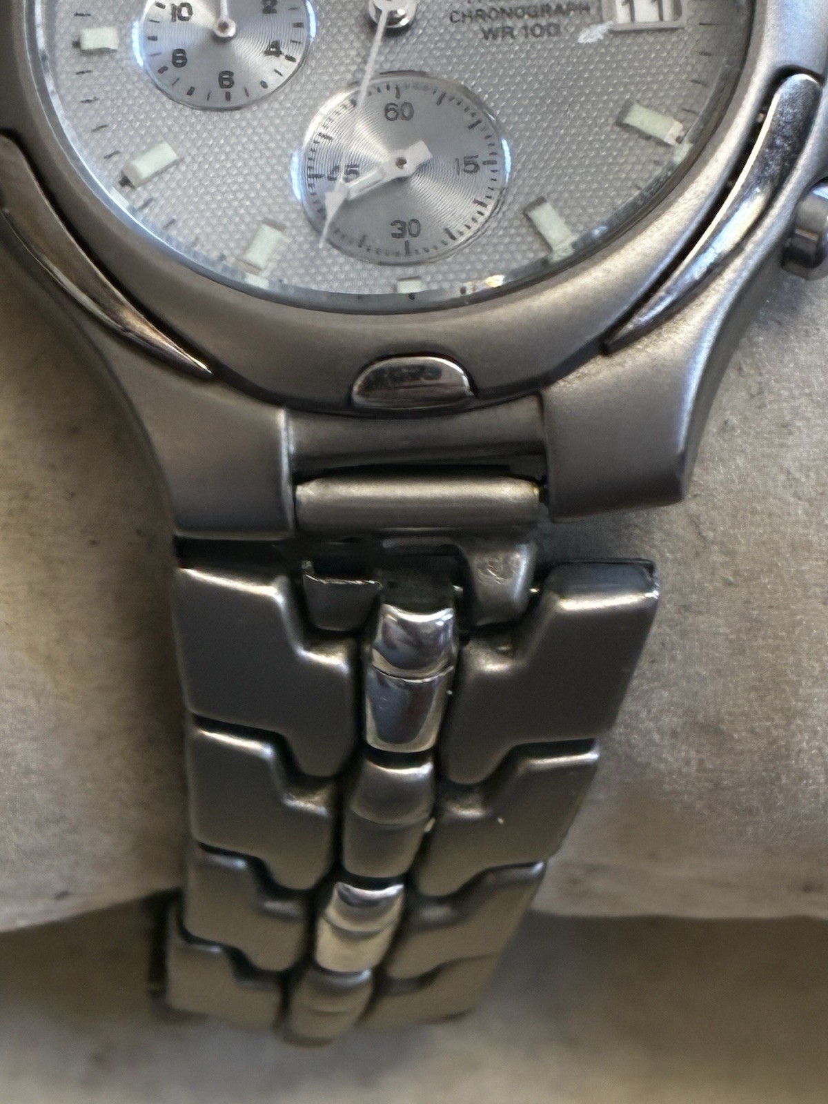 Citizen Watch Men 0510-H26990 Stainless St 100m Chrono Date Quartz NON WORKING