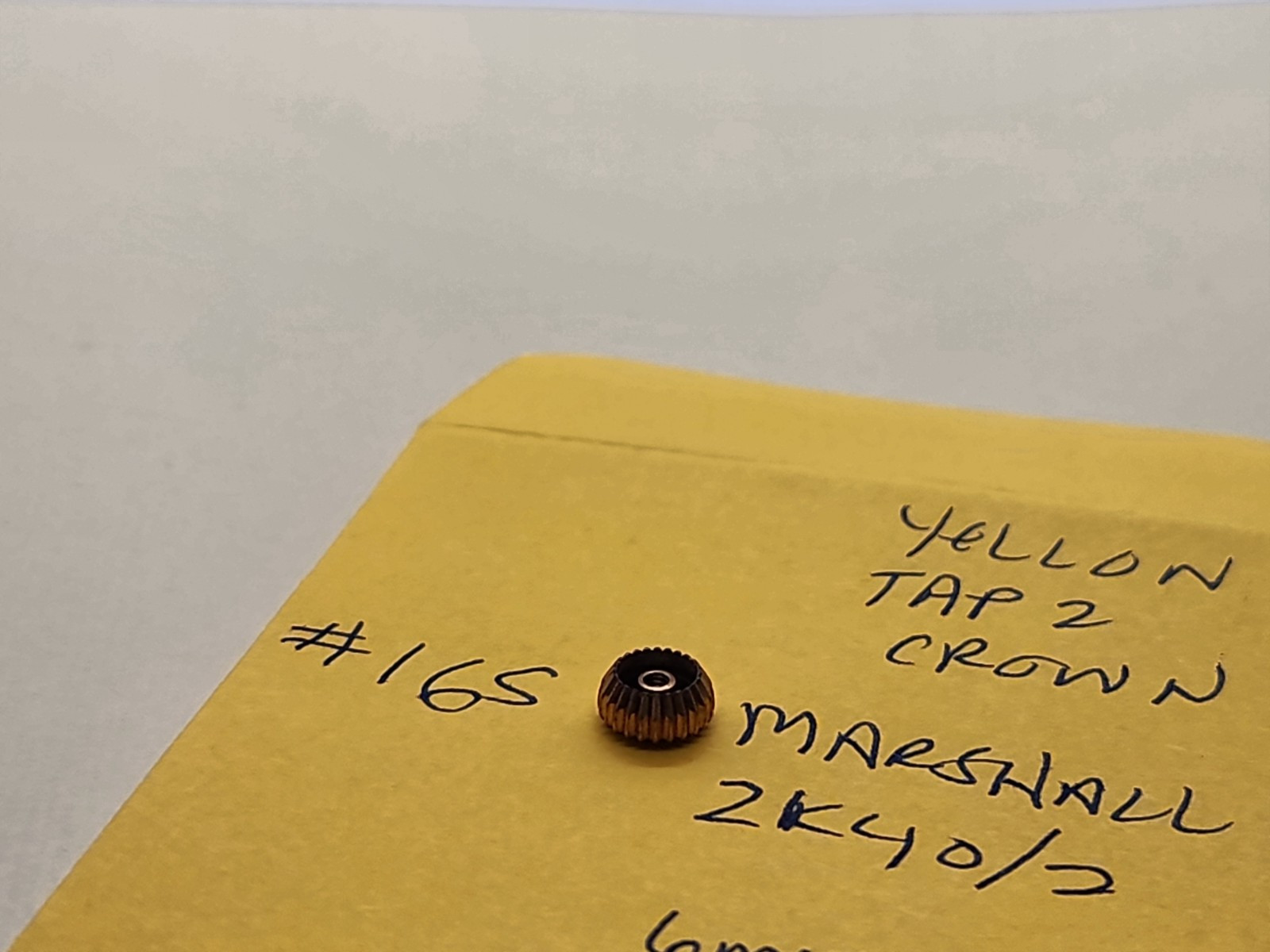 NOS Tap 2 Yellow American Pocket Watch Crown 6mm Diameter