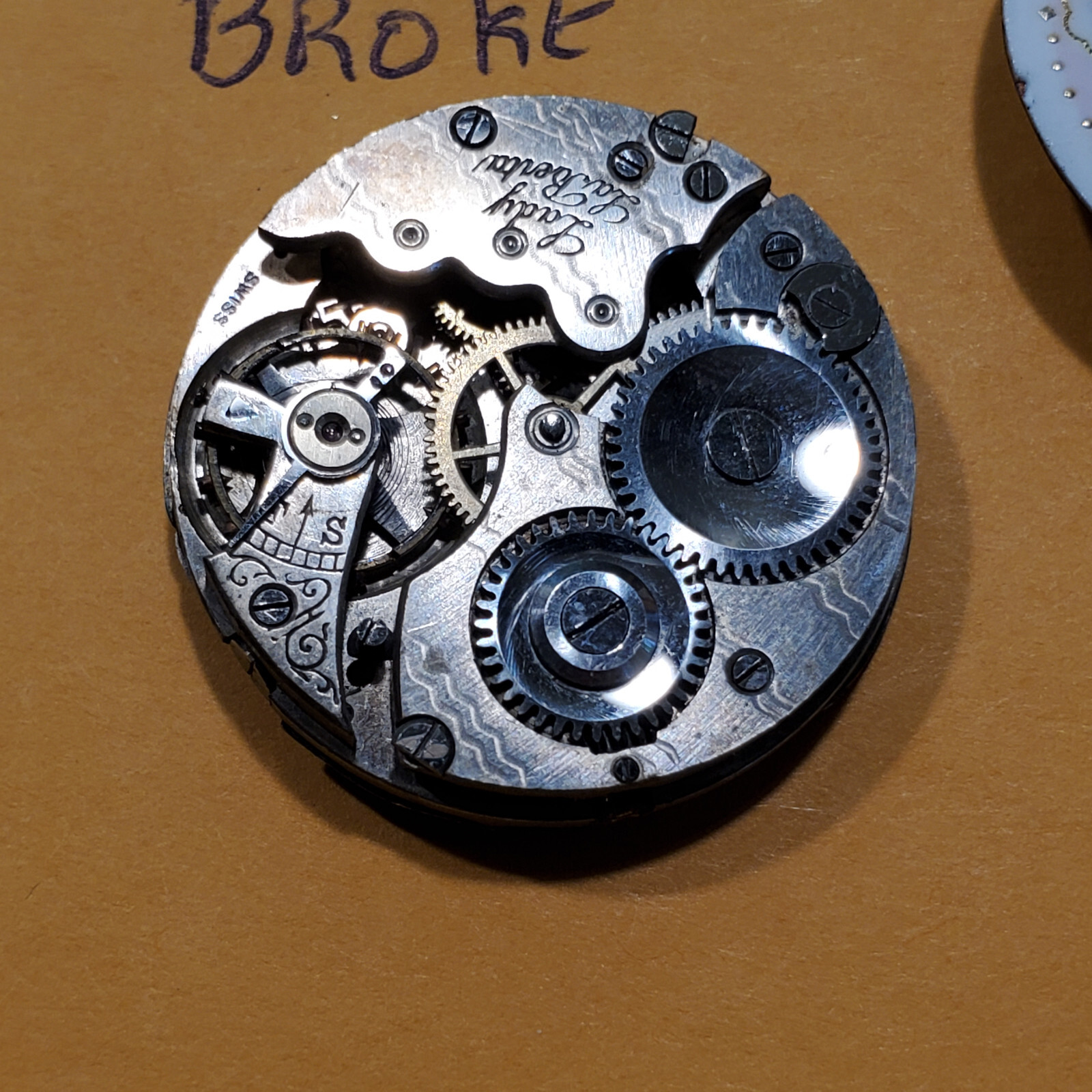 LADY LA BERTA 0s POCKET WATCH MOVEMENT PW232