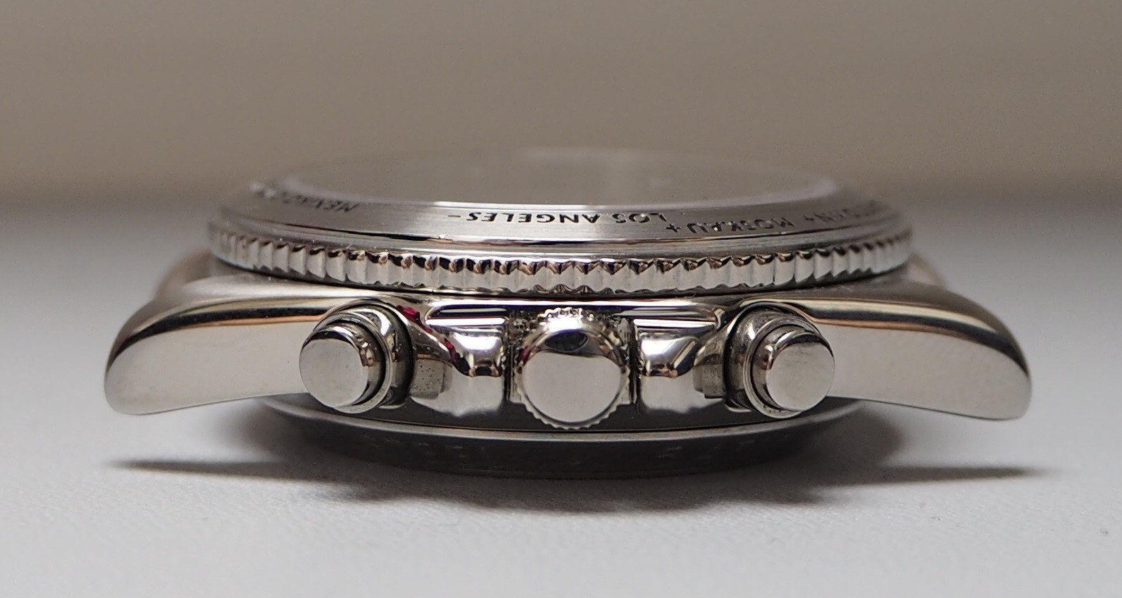 ST. STEEL WATCH CASE FOR ETA VALJOUX 7750 AUTOMATIC CHRONOGRAPH GMT GERMANY NEW
