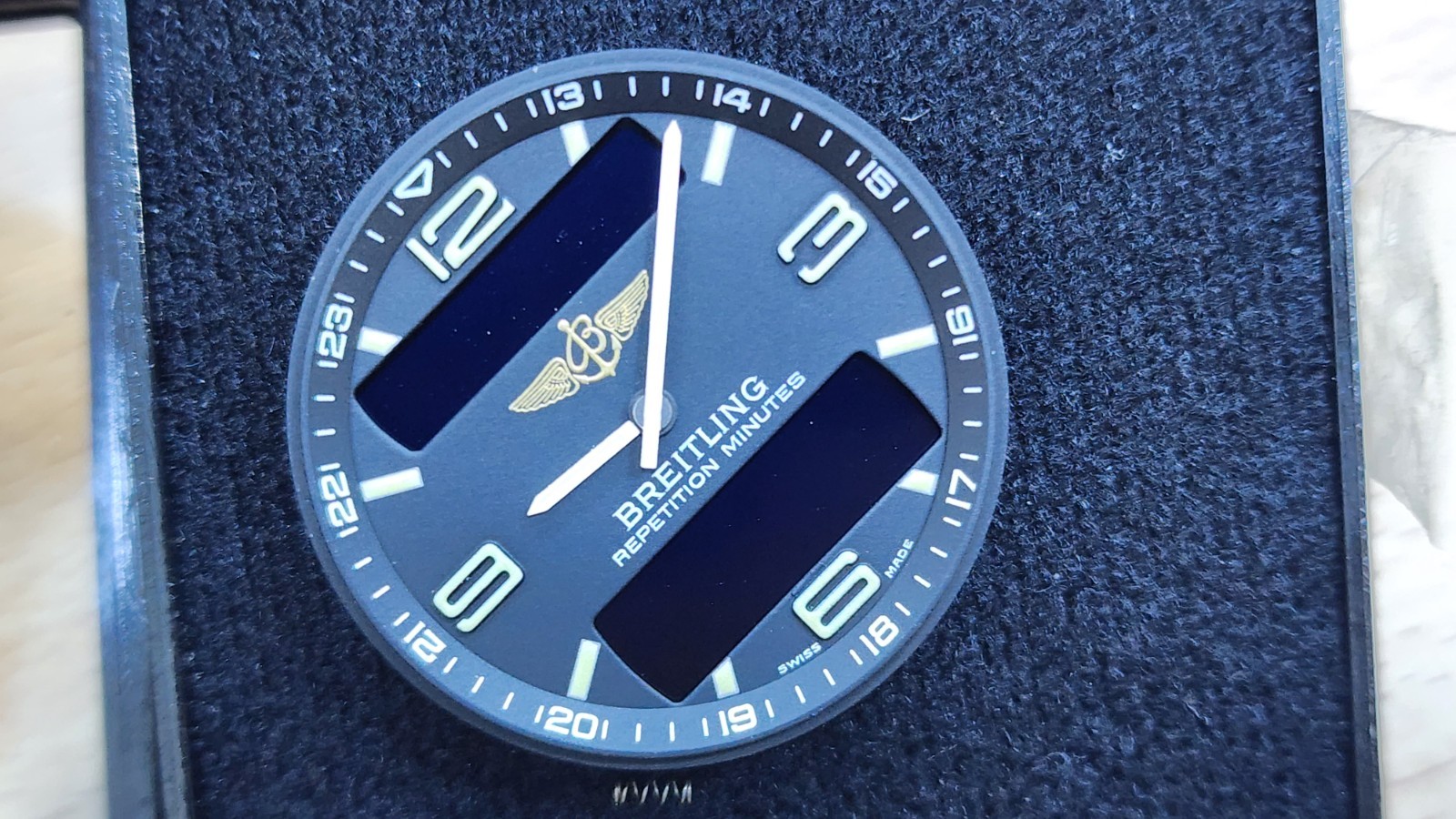 Breitling Aerospace E10.391 Digital Watch Movement With Black Dial