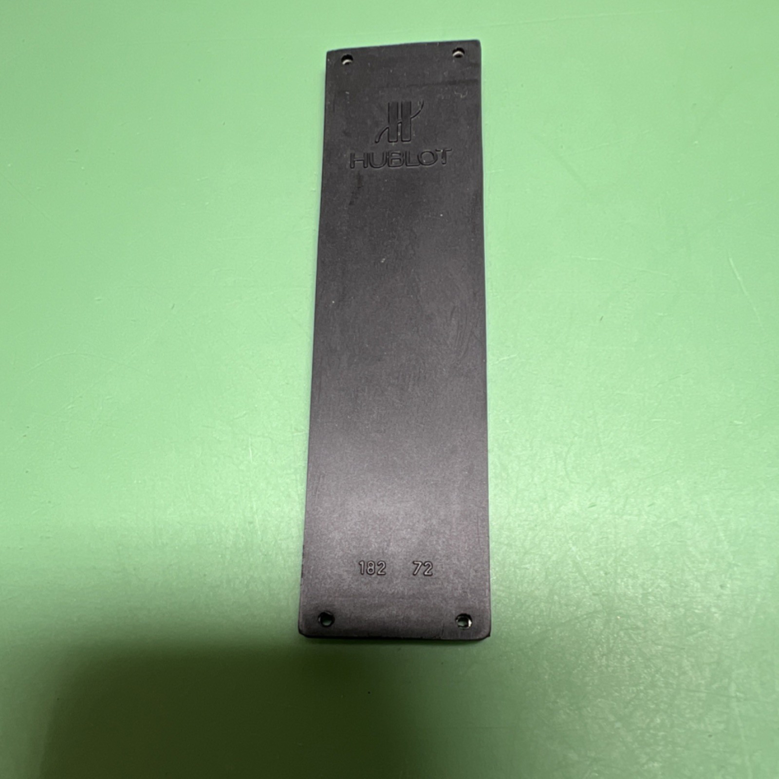 Hublot 182 72 Black Band End Piece Watch Part 18.54mm x 72.25mm for Hublot