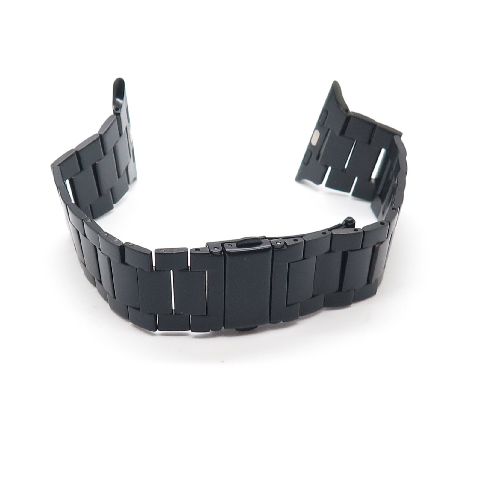 Stainless Steel Adjustable Black Band with Fold Over Clasp for Apple Watch Ultra
