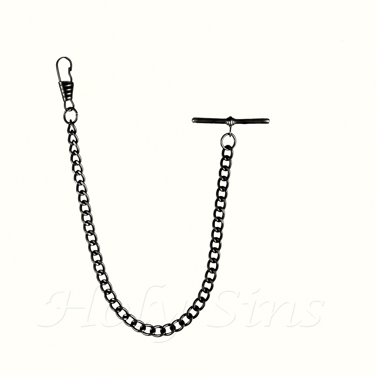 Brand New Black Colour Albert Pocket Watch Chain 040