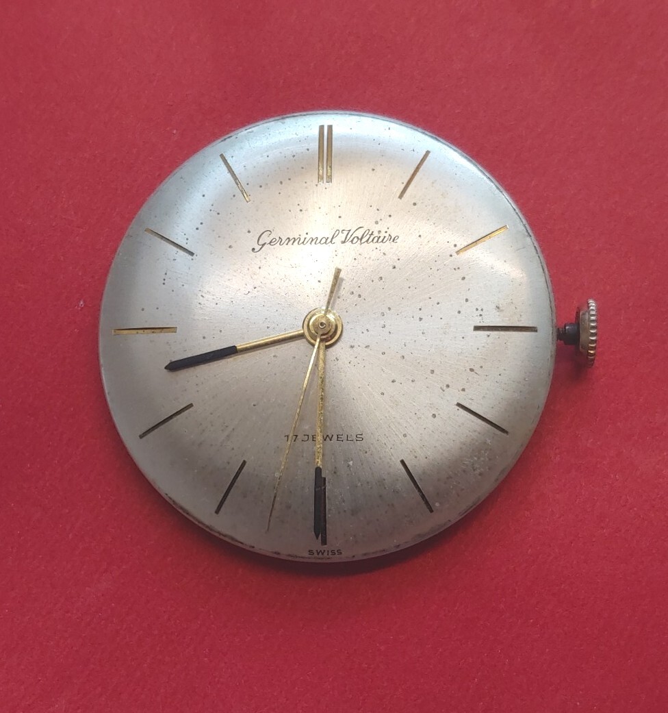 Vintage Felsa 4010N 17J Movement, Round Germinal Dial & Hands. Sets, Runs 48Hrs