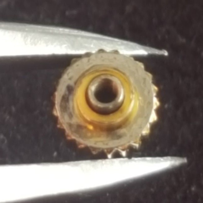 Omega Dustproof Crown With Tiger Eye Cabochon Stone Part Number 22063