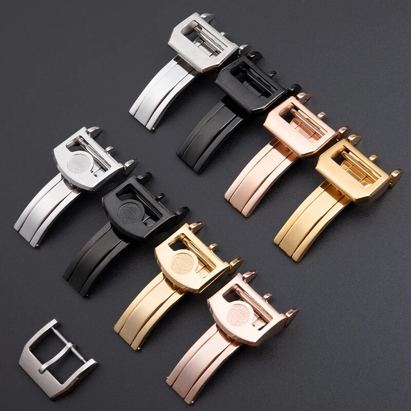 18mm Stainless Steel Deployment Buckle For Pilot Mark Portugieser Watchbands