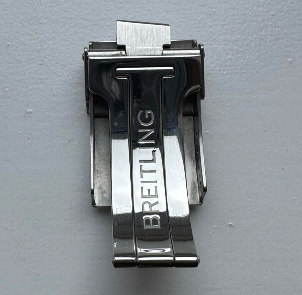 Genuine Original Breitling Deployment Deployant Clasp Buckle Bracelet Steel 20mm