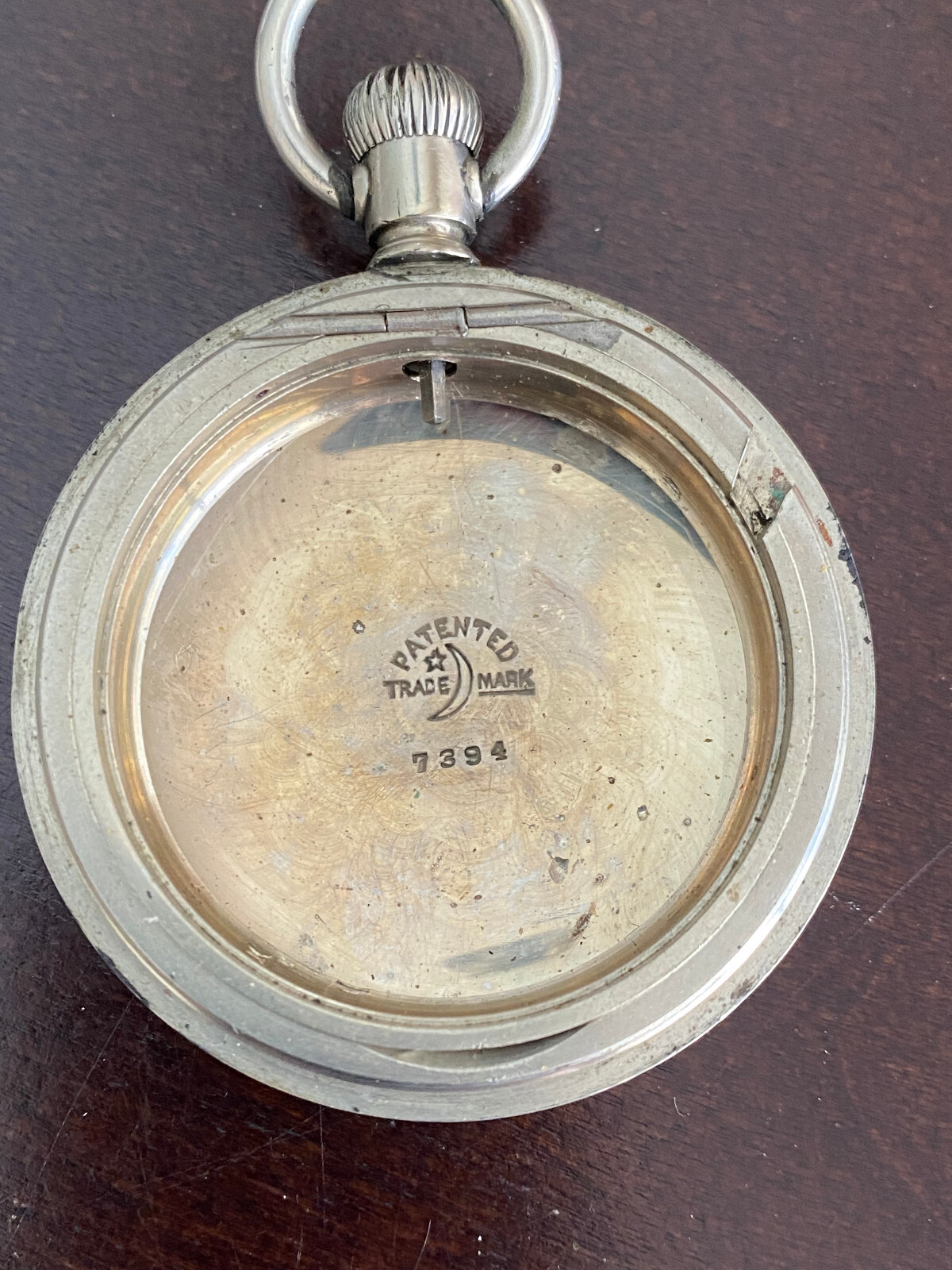 VINTAGE 18S CRESCENT SWING OUT POCKET WATCH CASE ONLY, NEW 2MM BEVELED CRYSTAL