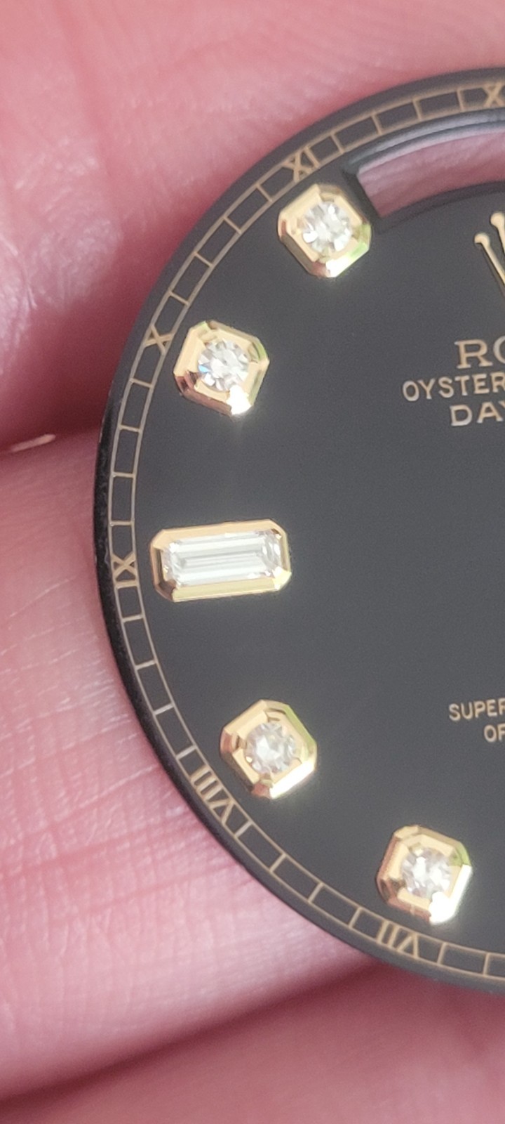 Rolex 100% original Black Factory larger 8+2 diamond dial 118238,18238, Beauty!