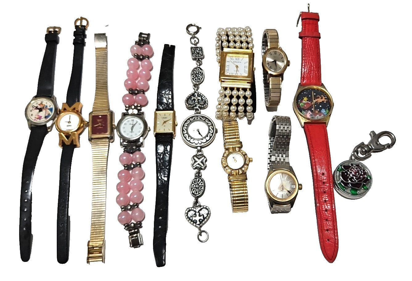 Vintage Watches And Watch Movements, Parts As Is Lot Of 12 (Need Batteries)