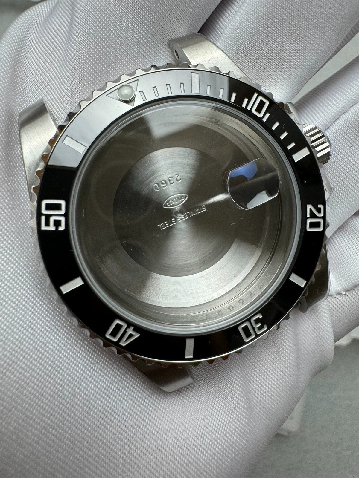40mm Stainless Steel Watch Case With Band Kit for R Green Black SUB 2824 3135