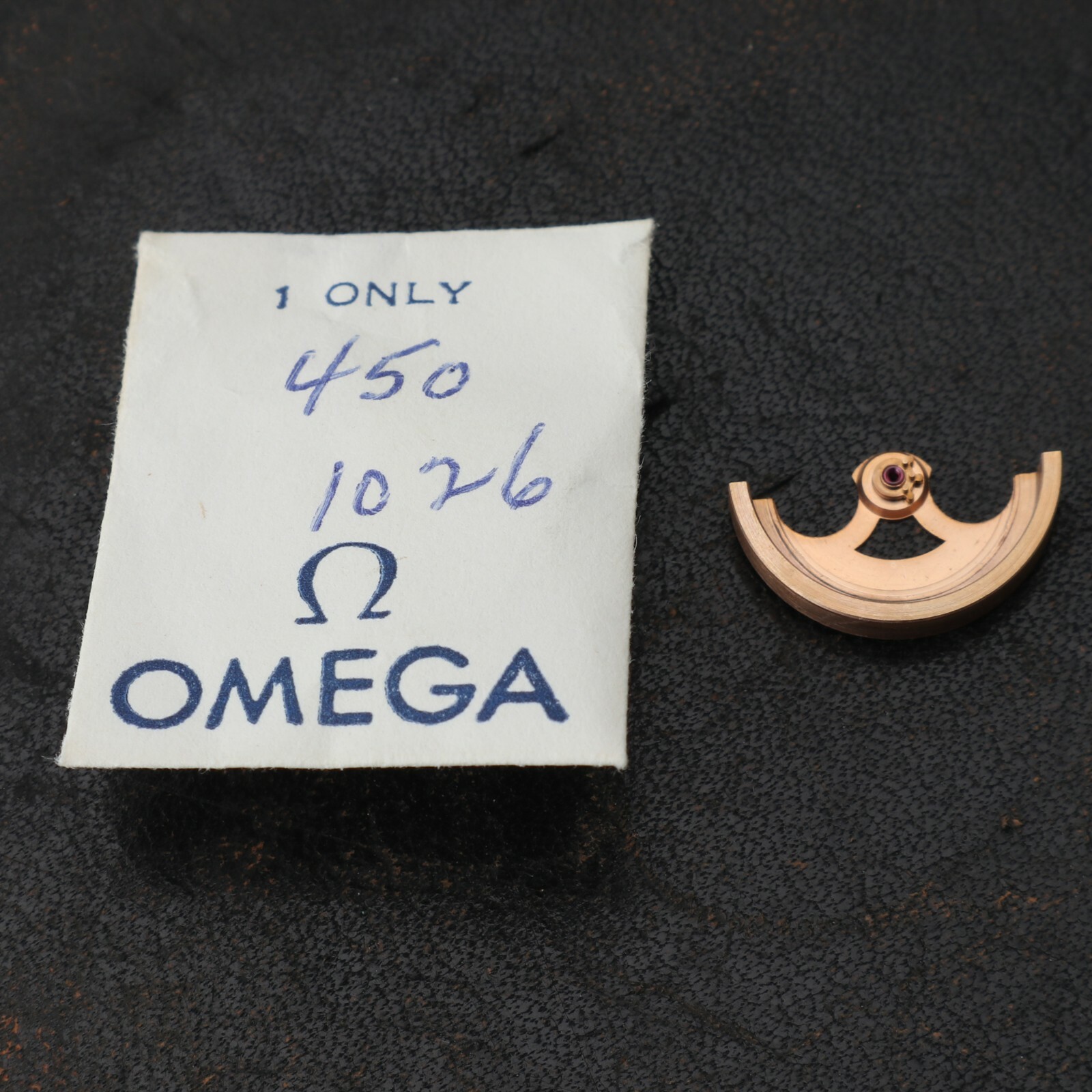 NOS Omega 450, 455 Osc Rotor Watch Part 1143 1026 New Old Stock Genuine (#C6D6)
