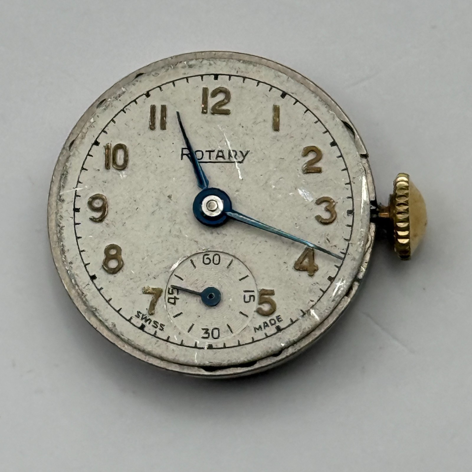 Rotary 810 Watch Movement 15 Jewels Swiss Manual Wind Parts Repair 19.3mm