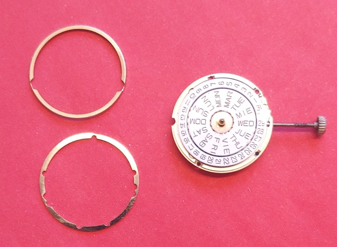ETA 956.124 Swiss V8-7 Jewel Movement. Hamilton. Sets, Runs, Keeps Time 24 Hrs.