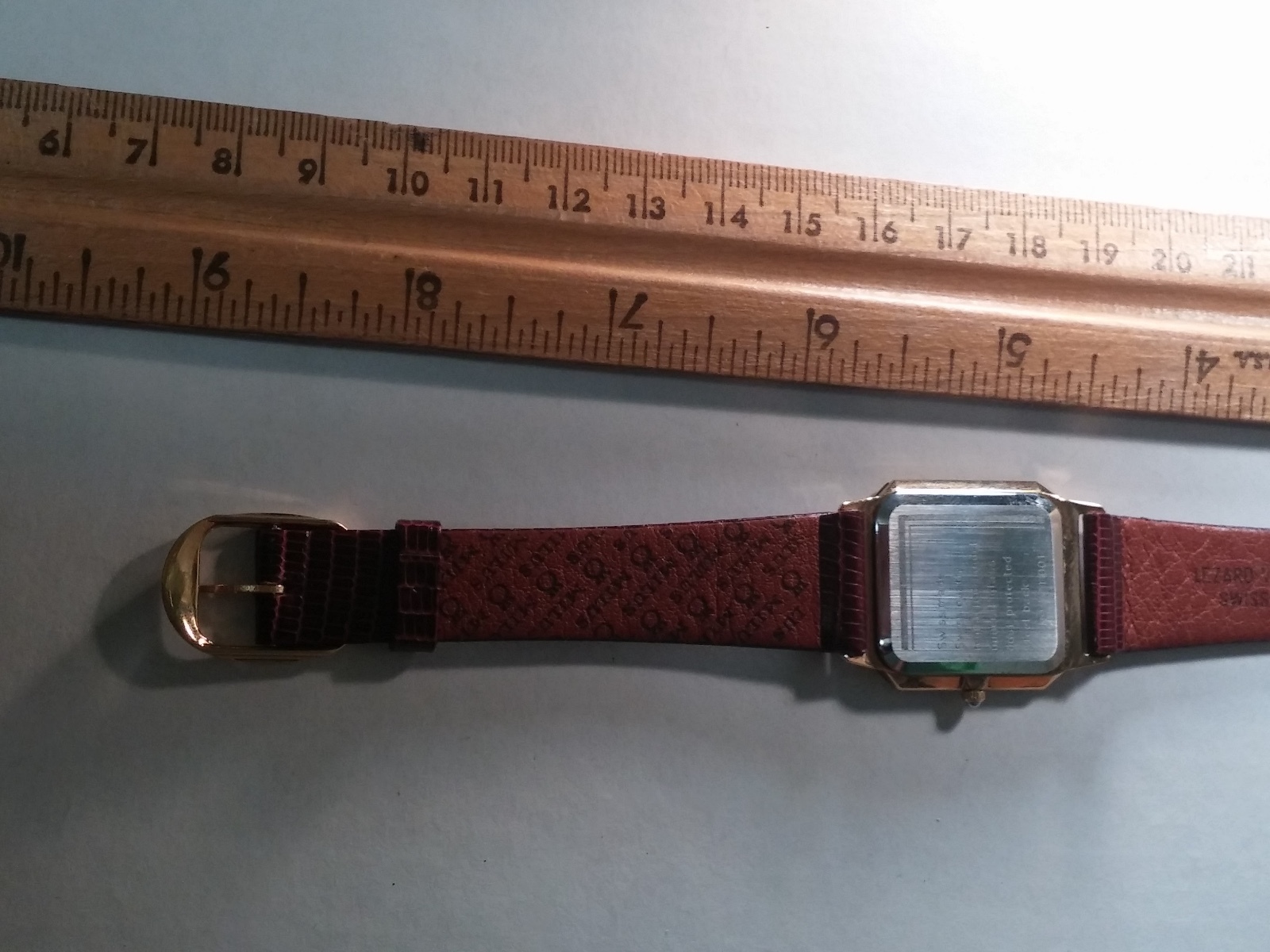 Milus ladys watch 956.112 movement, NEW, yellow, Lizard Band brown