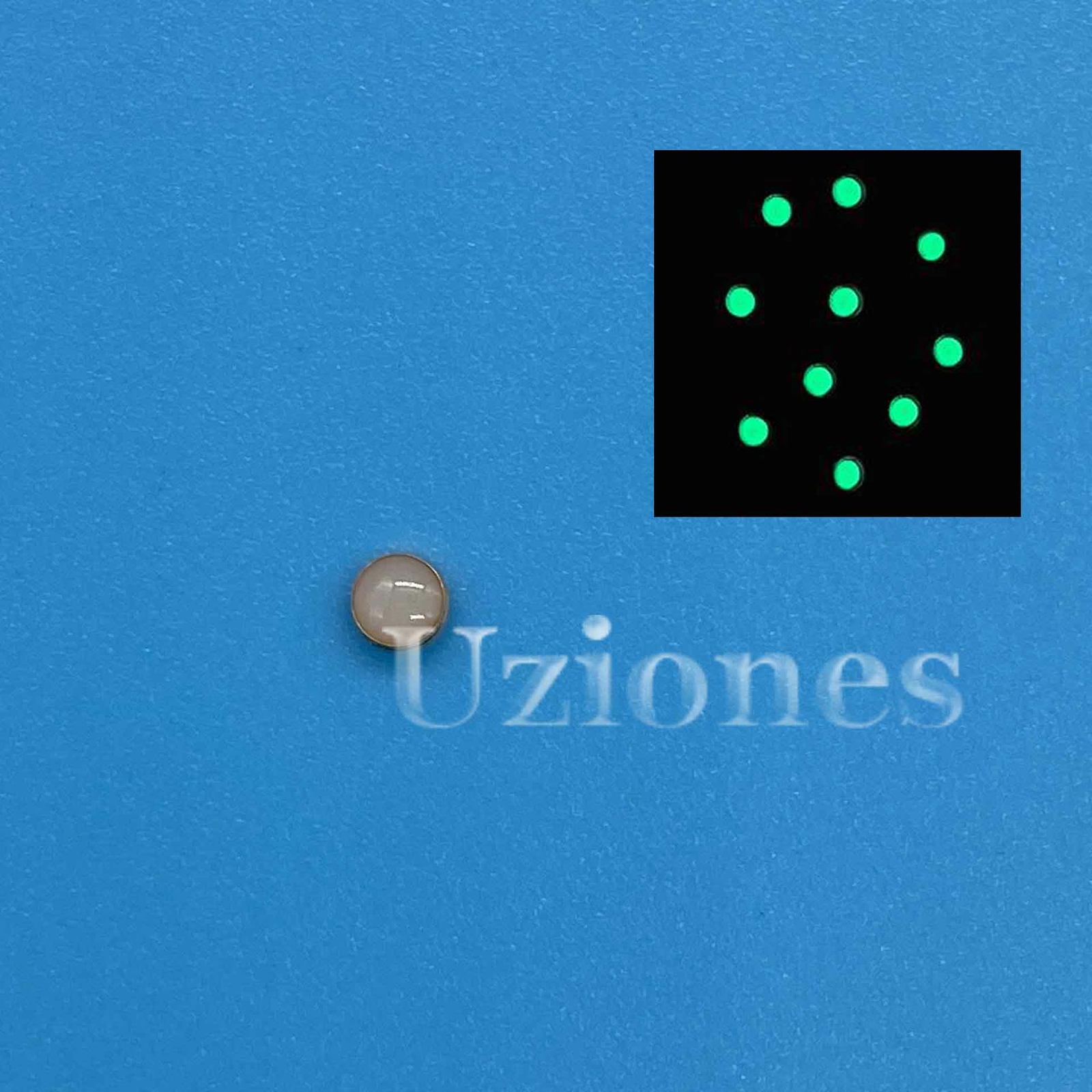 Pearl Dot Bezel Insert For Rolex Submariner 16800 16808 16610 Green Lume GOLD