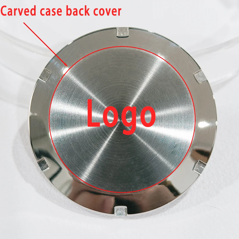37mm Back Cover Stainless Steel Moon Pattern Bottom Cover For VK63 Watch Parts