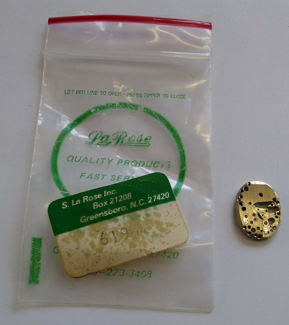 Elgin 619 La Rose Inc. Jewel Plate. NOS.