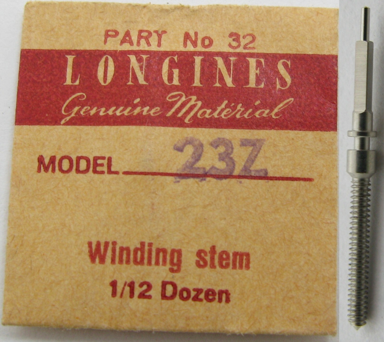 Longines 23z part winding stem #401 * tap 10 *