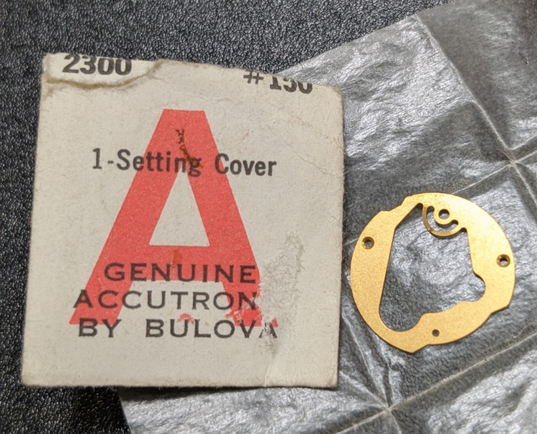 NOS Vintage Genuine Bulova Accutron 2300 Part# 150 Setting Cover – Open Pack
