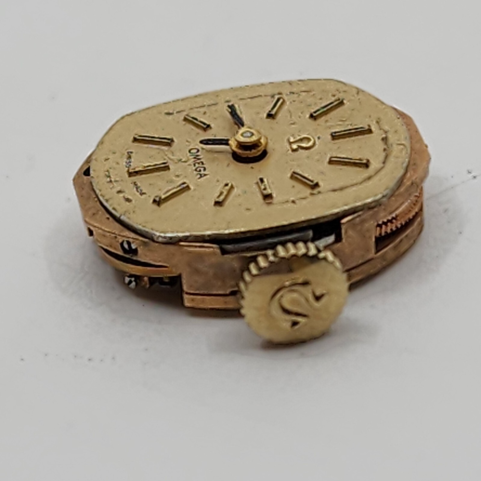omega ladies watch movement cal. 1100 dial movement and dial PARTS REPAIR