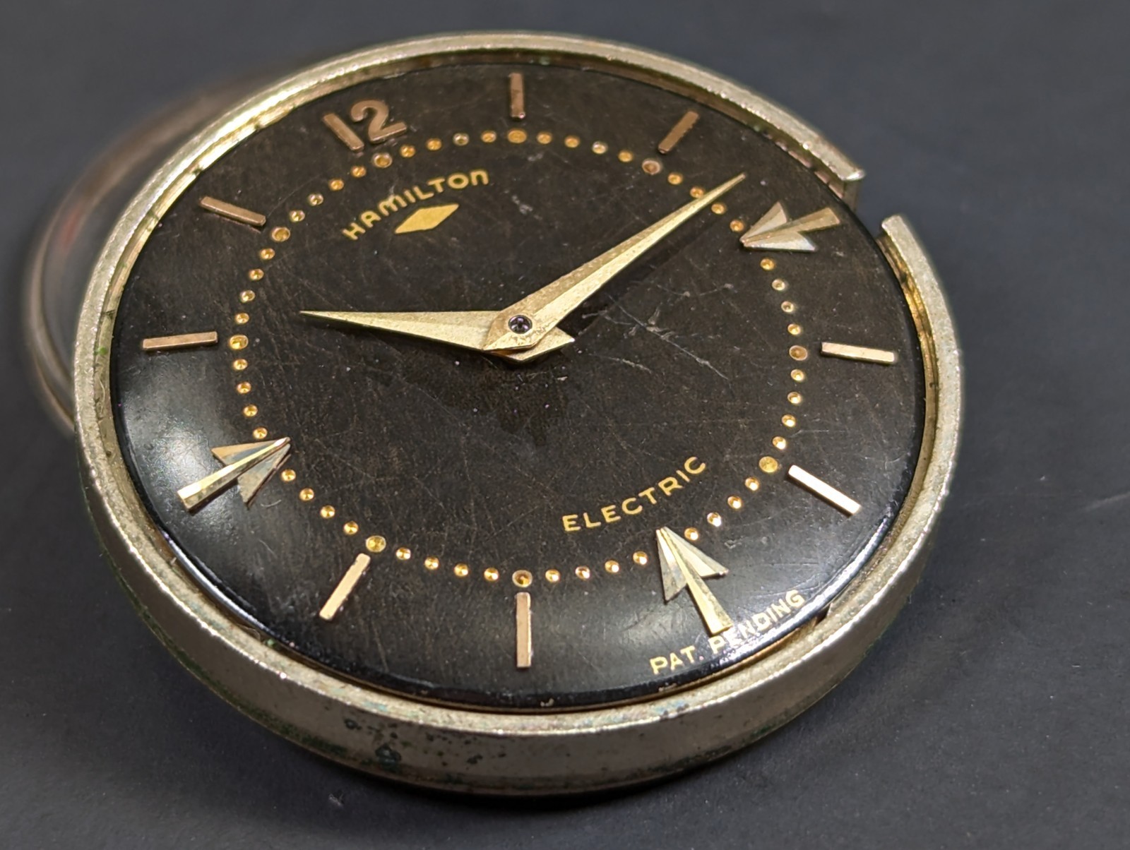 Vintage Hamilton Van Horn 500 Electric Dial & Partial Movement For Parts/Repair