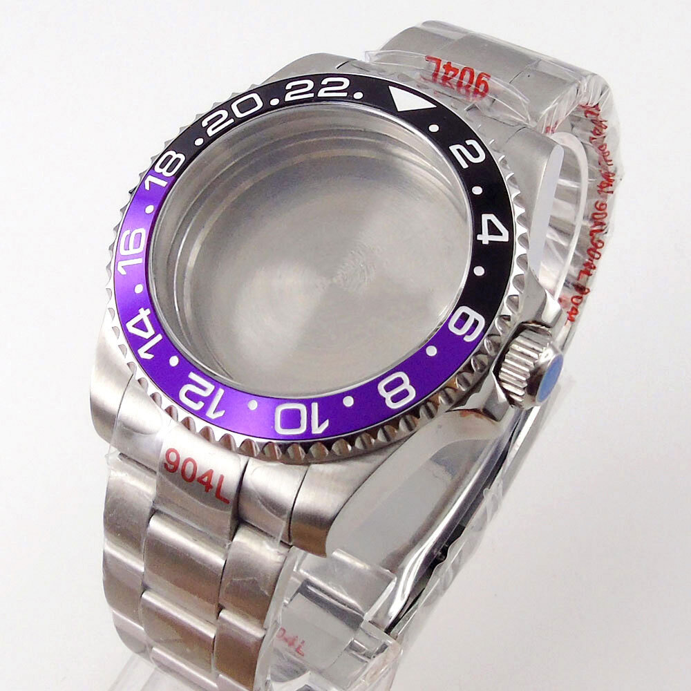 Tandorio 40mm Watch Case 20ATM Diver Sapphire Glass Fit Auto NH35 NH36 PT5000