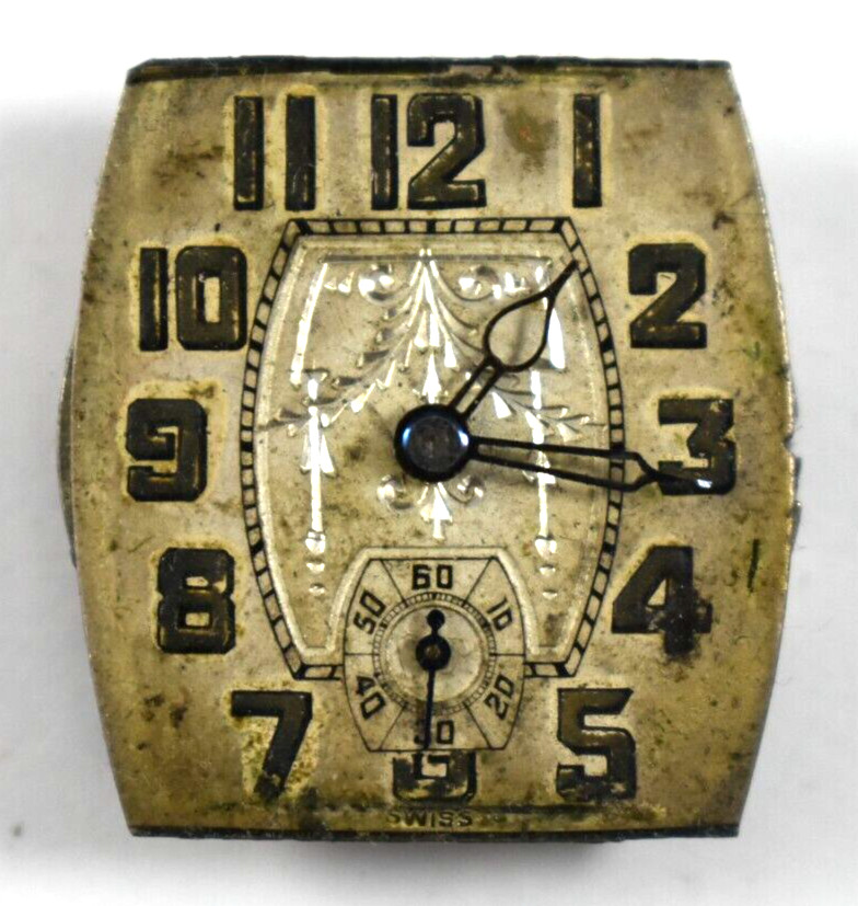 Vintage Swiss Abra Watch Co 6J Mechanic Wrist Watch Movement lot.qh