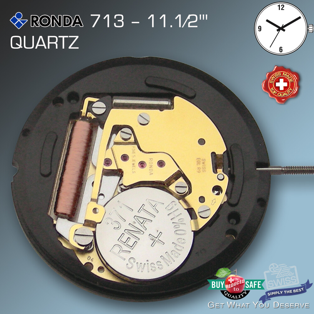 MOVEMENT QUARTZ, RONDA 713, 11.1/2” SWISS MADE