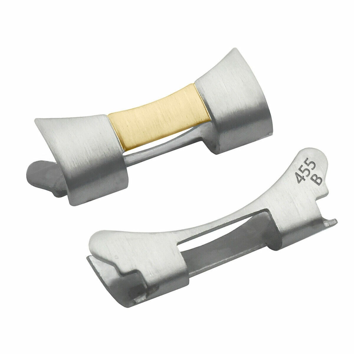 2 PC 17MM OYSTER WATCH BAND END PIECE LINK FOR 31MM ROLEX 68274 REAL GOLD 18K/SS
