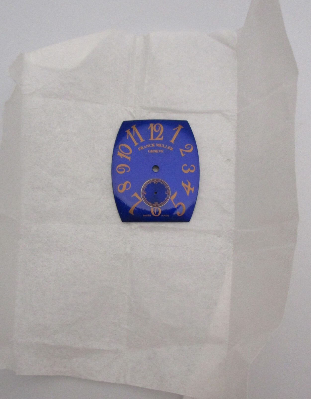 FRANCK MULLER SUNSET Blue Tonneau Dial with small seconds subdial above 6 hours