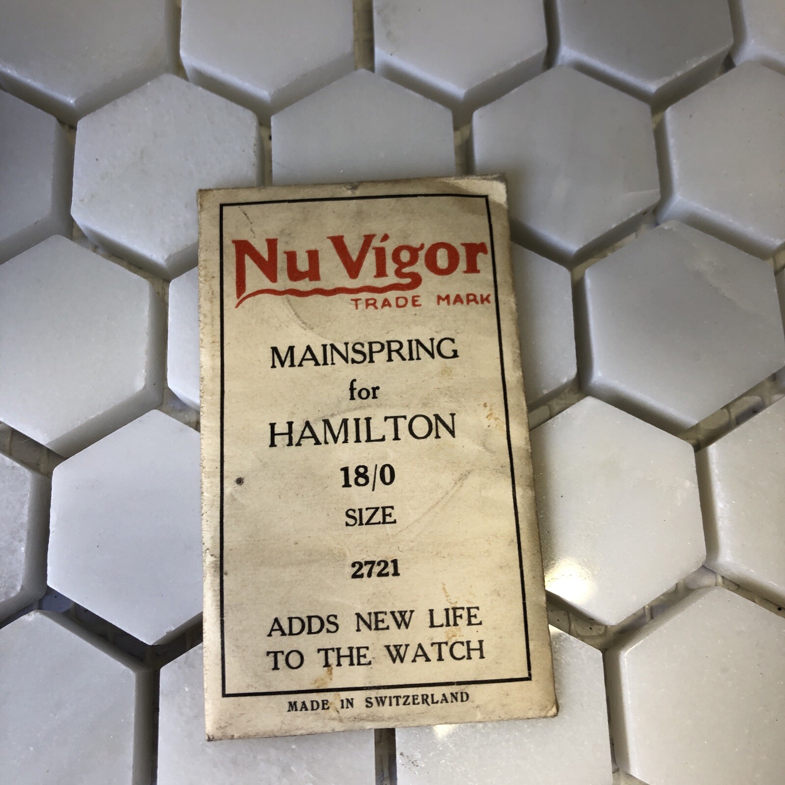 Vintage Hamilton Main Spring 18/0 Swiss Made 2721