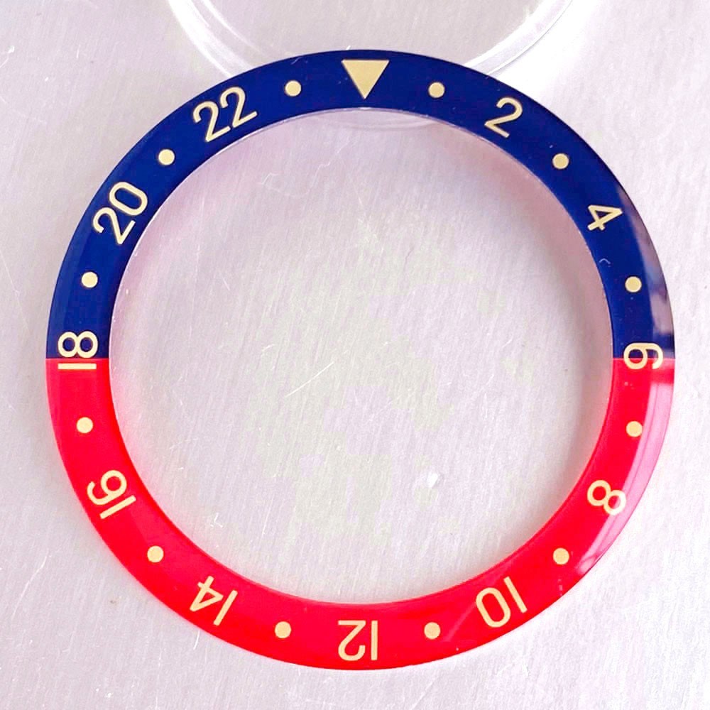 Black Green 36.5MM*29.2MM Acrylic Ceramic Alloy Bezel Insert fit NH35 NH34 GMT