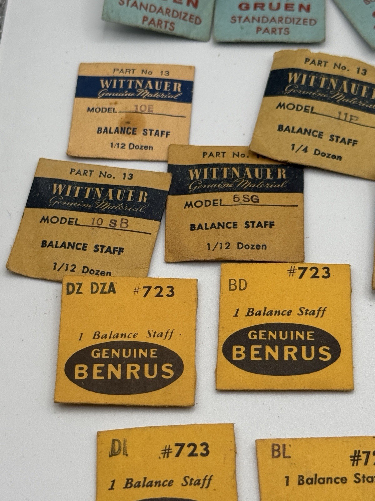 VTG LOT NOS Balance Staffs Longines, Wittnauer, LeCoultre, Omega, Benrus, LOT 6