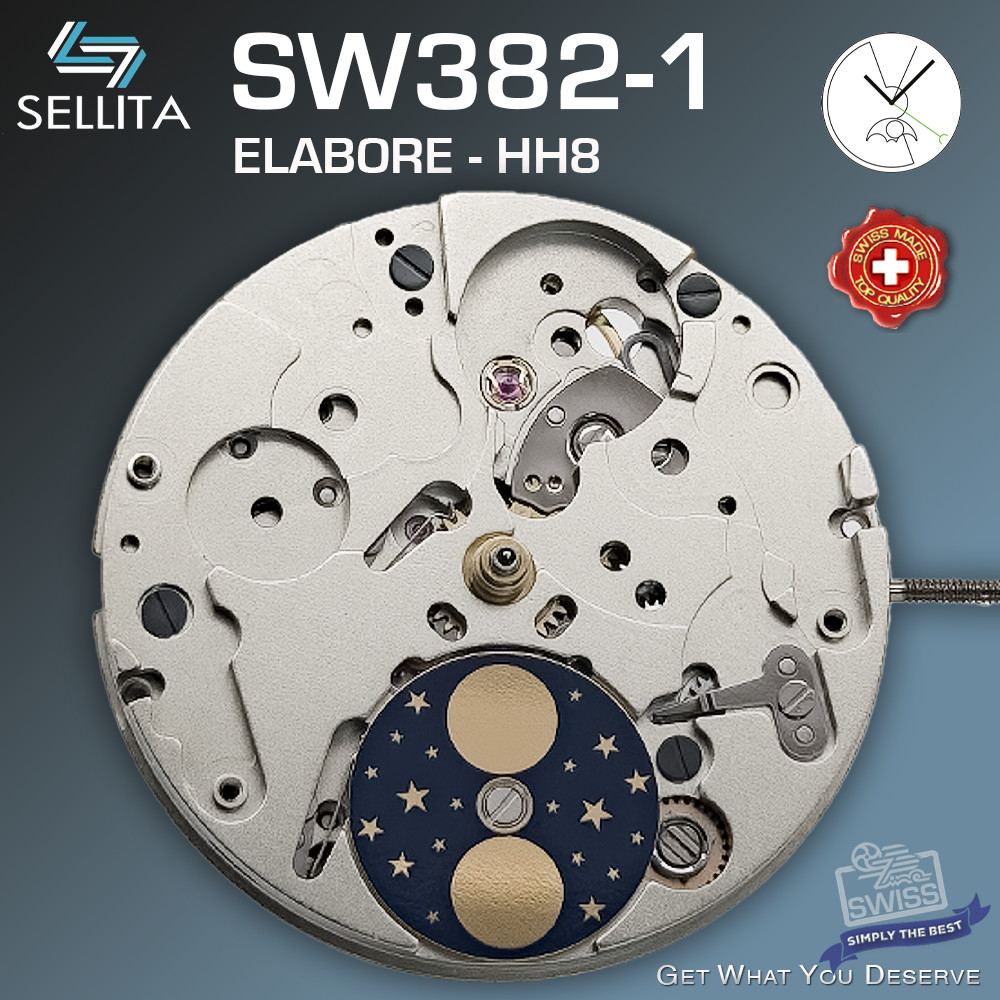 MOVEMENT AUTOMATIC SELLITA SW382-1 HH8, MOONPHASE