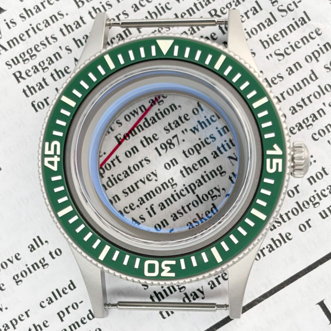 39mm Aviator Classic Green Titanium Pilot Sapphire 20ATM Watch Case NH35 NH36