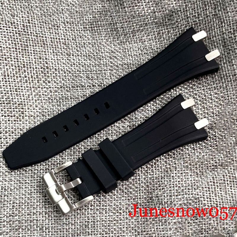 42MM Brushed Sliver Watch Case Rubber Strap Fit NH35 NH36 SKX SRP Sapphire Glass