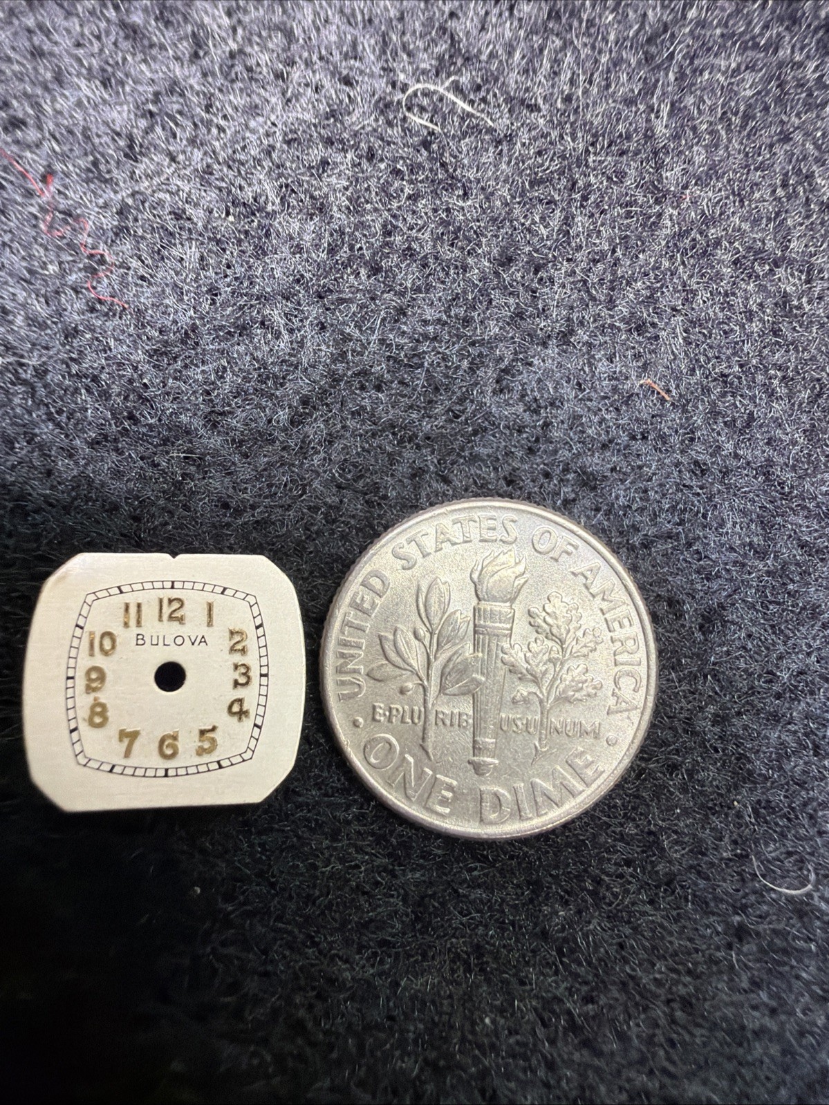 Vintage Bulova Watch Dial Face Plate Only New Other Square Small