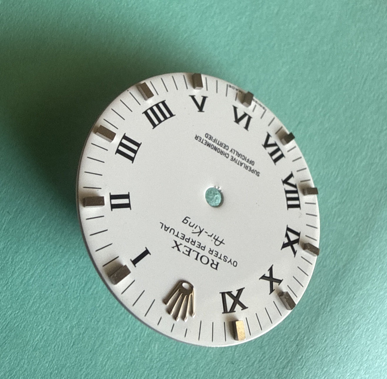 Genuine Rolex Ceramic Dial Silver Lum & Arabic Air-King 34mm 14000, 14200