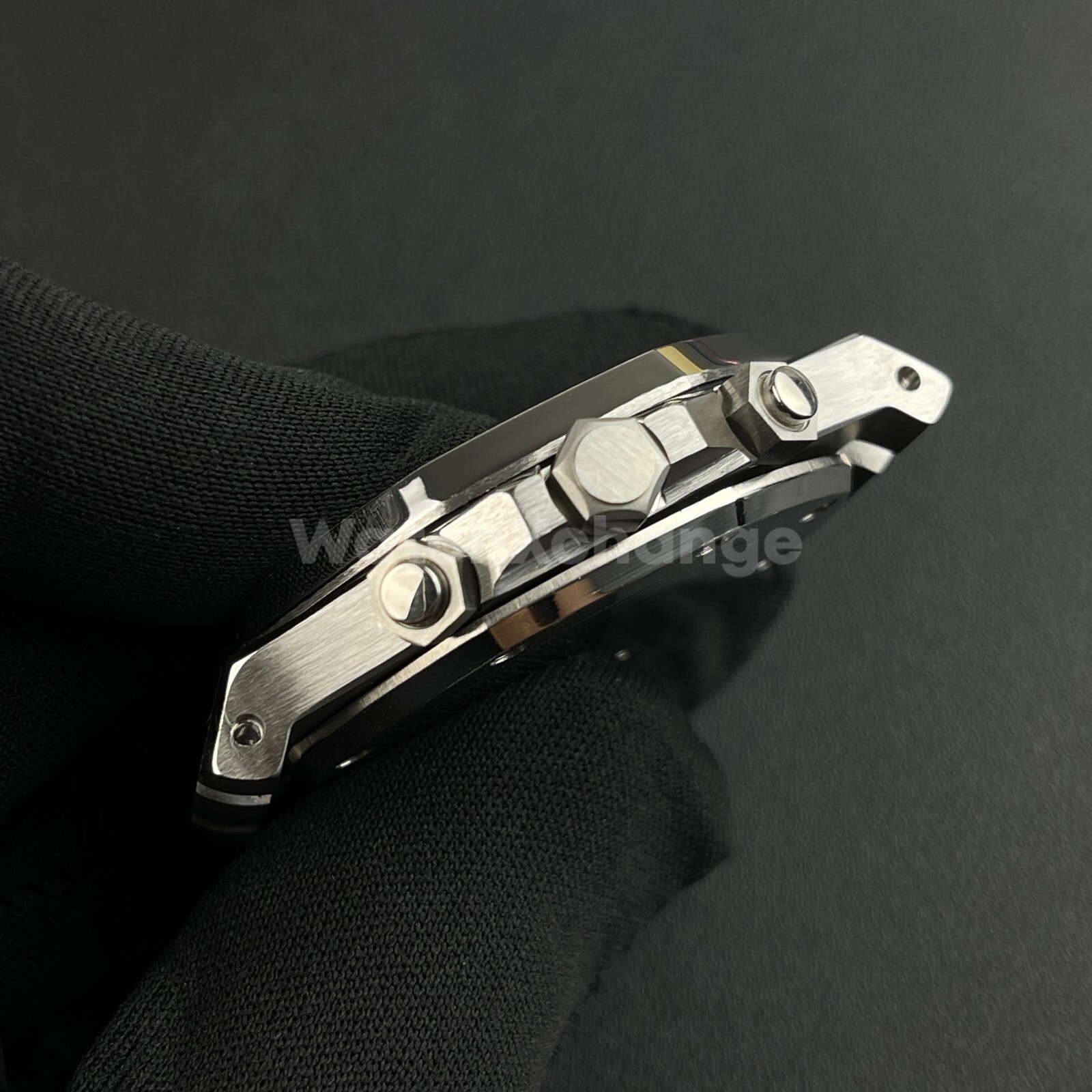 41mm Silver Royal Oak Style Stainless Steel Watch Case for VK63 Quartz Movement