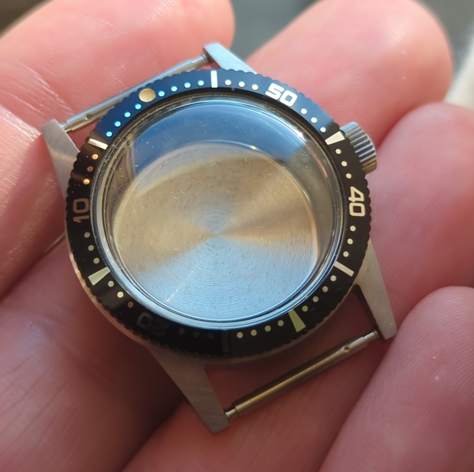 1960s Vintage Divers Watch Case Rotating Bezel All Steel 31mm (B87)