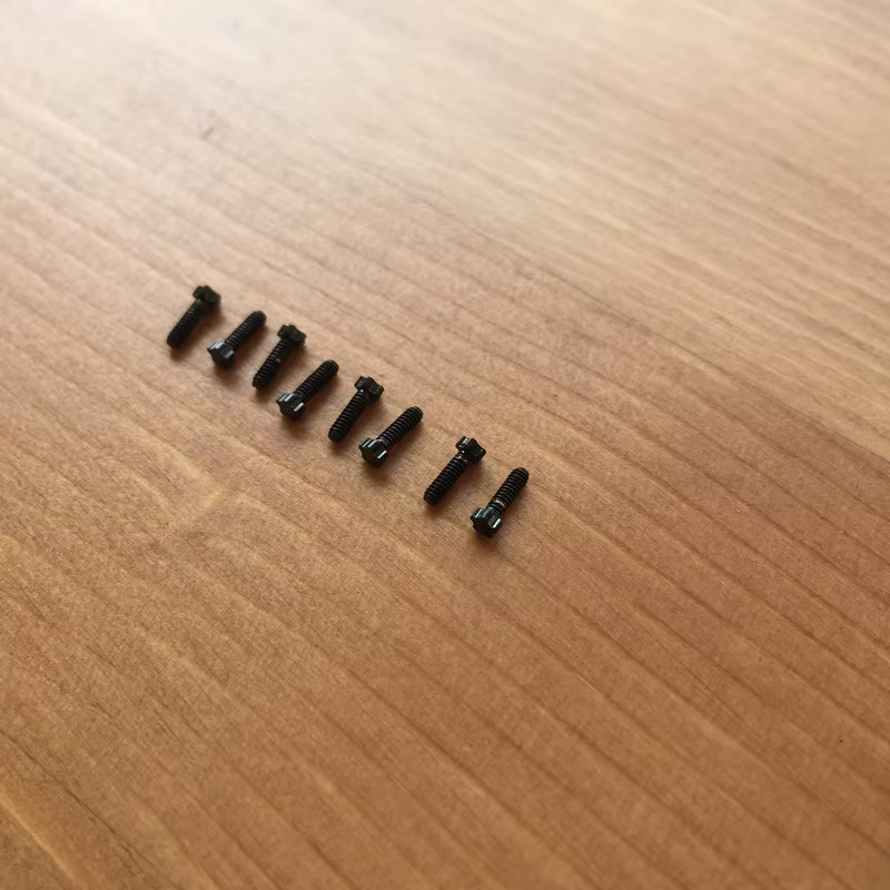 8pcs Silver Black Rose 5 Prongs Screw Fits Richard Mille Watch Bezel RM011 050