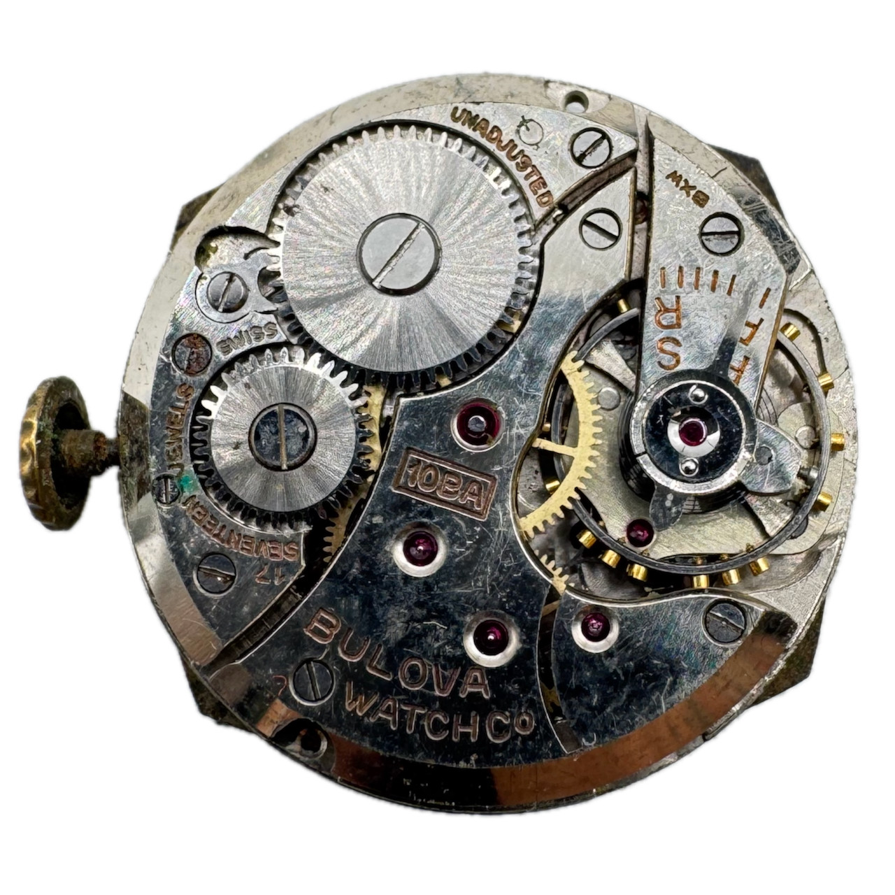 Vintage Bulova Square Mechanical Men’s Wristwatch Movement 10 BA Swiss