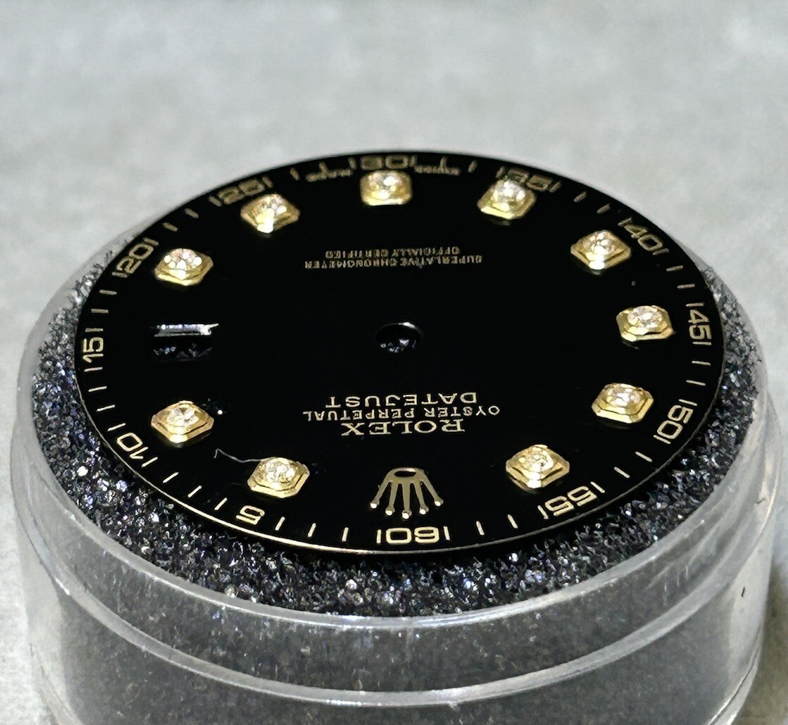 Rolex 41mm Datejust Custom Black Diamond Dial For Models 116333 & 116303