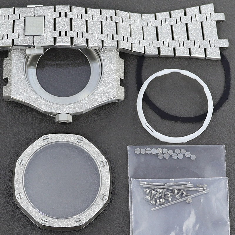 41mm Two-Tone Octagon Watch Kit Sapphire Chapter Ring For Seiko NH34 NH35 NH36