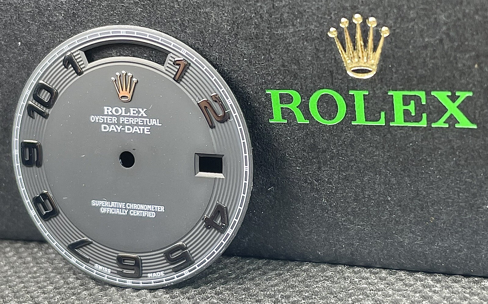 Rolex Men’s Day-Date II 41 White Gold Matte Black Dial Arabic Concentric 218239